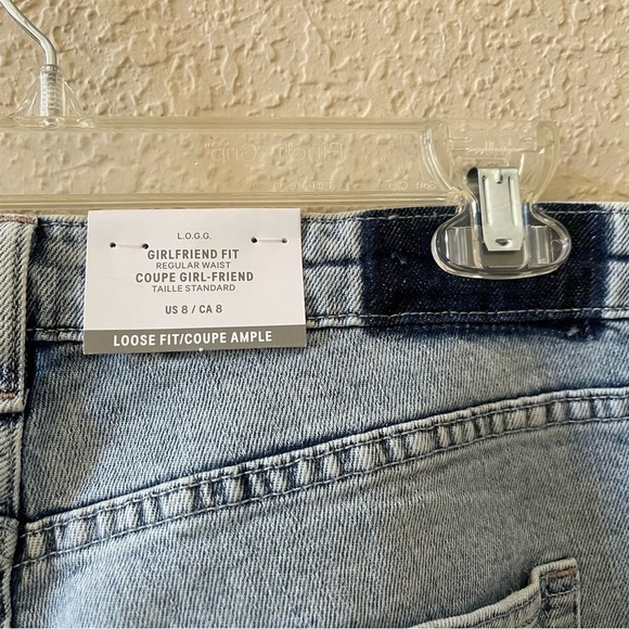 H&M Jeans Girlfriend Fit Regular Waist Loose Fit High Rise Light Wash 8 - Picture 9 of 11